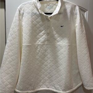 NWT Vineyard Vines Cream Quilted Pullover